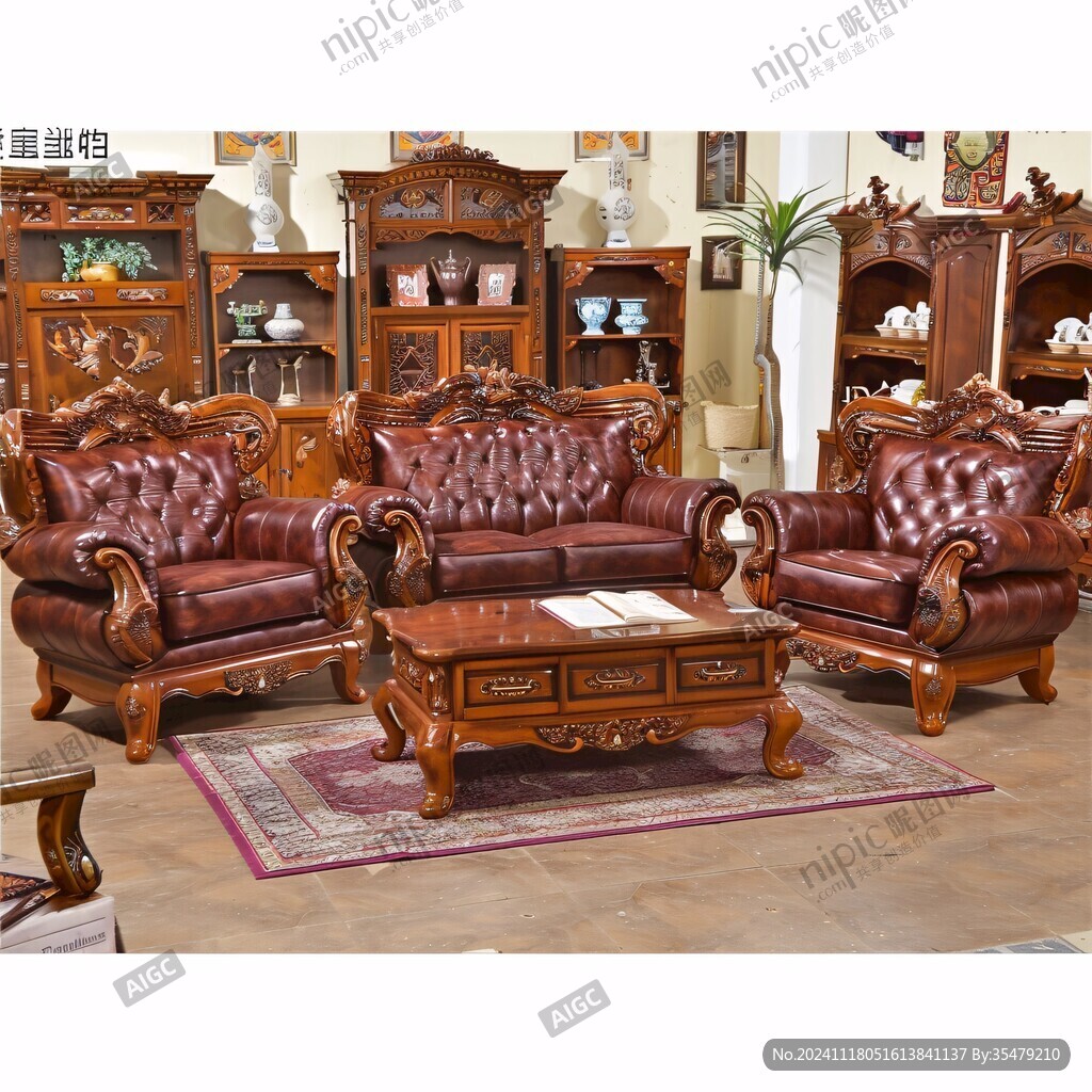 實(shí)木真皮家具