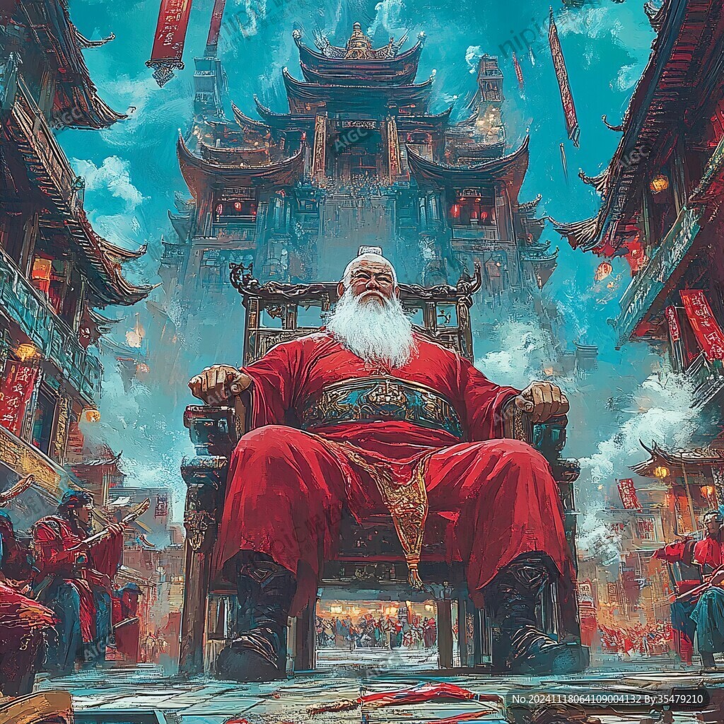 壽星國潮插畫國潮風(fēng)