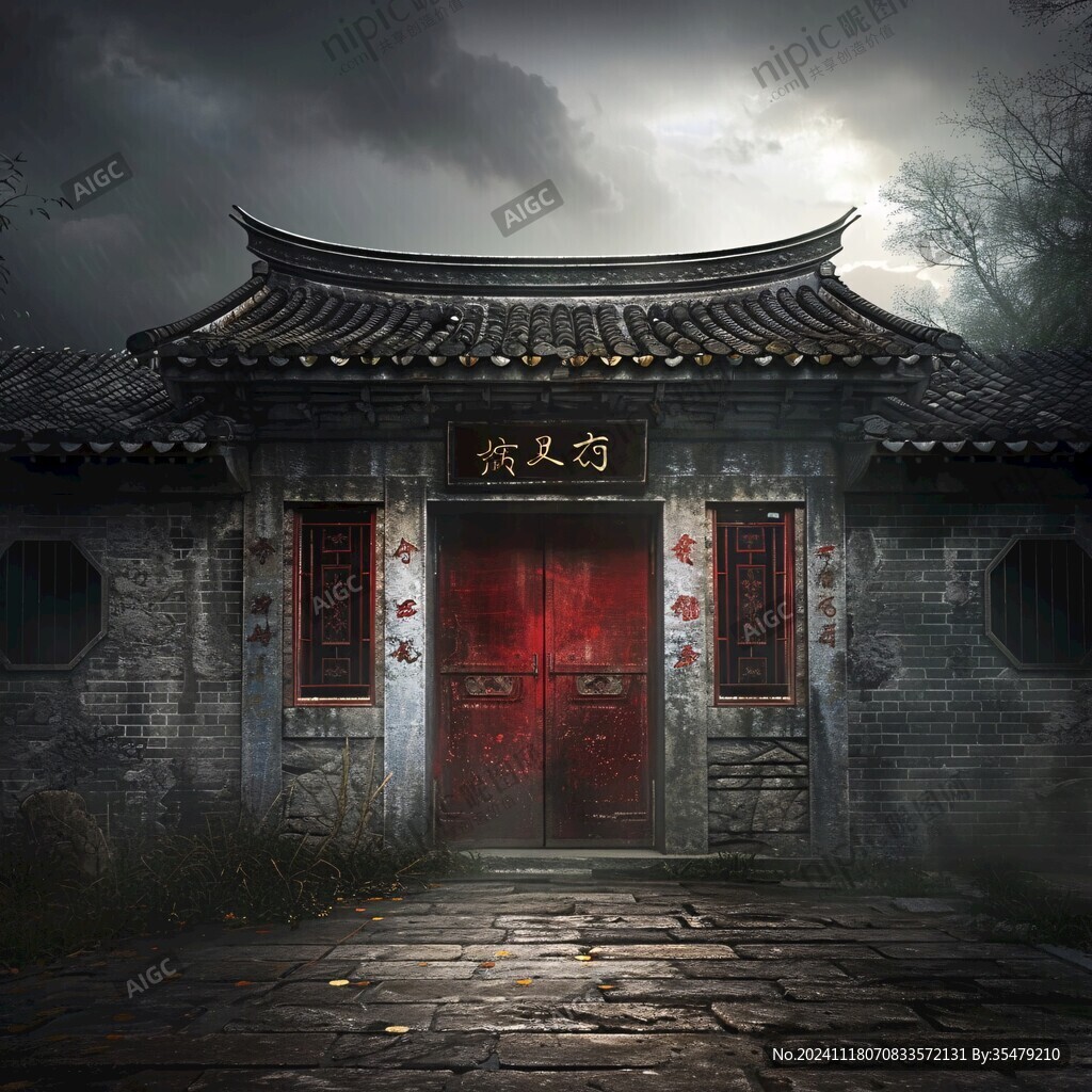 古代宅門夜景