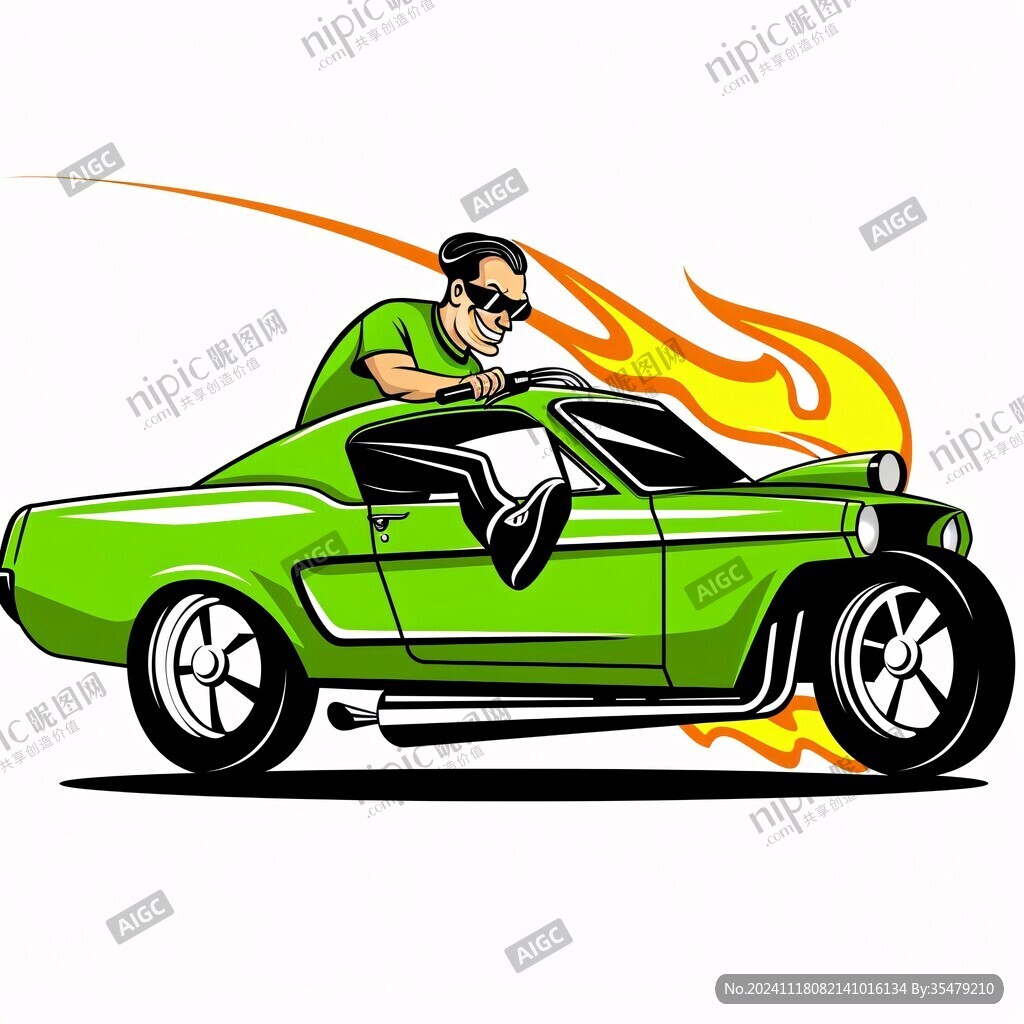 燃燒的汽車