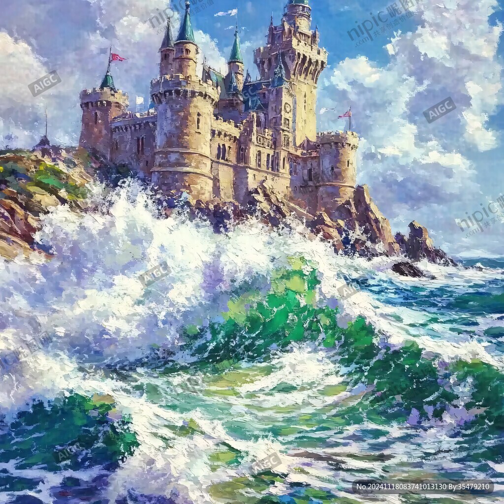 海邊城堡美景