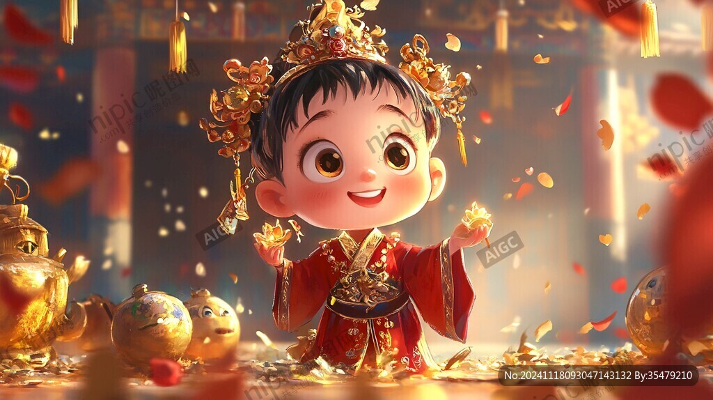 恭喜發(fā)財(cái)福娃