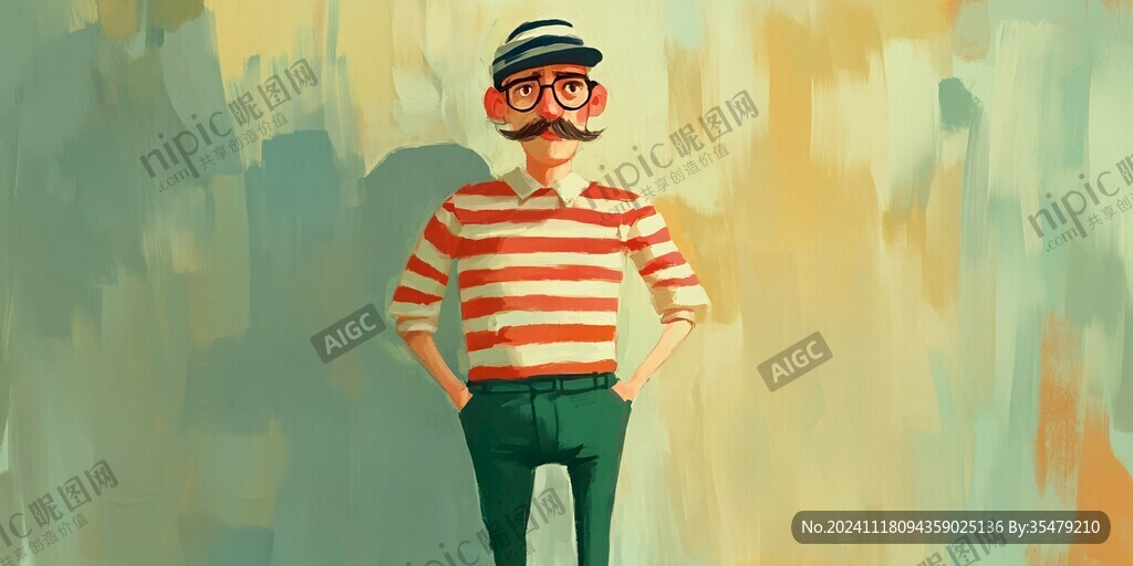 青春男孩插畫