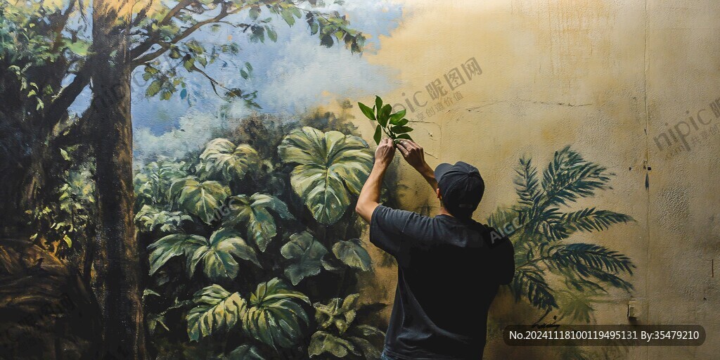 叢林墻畫