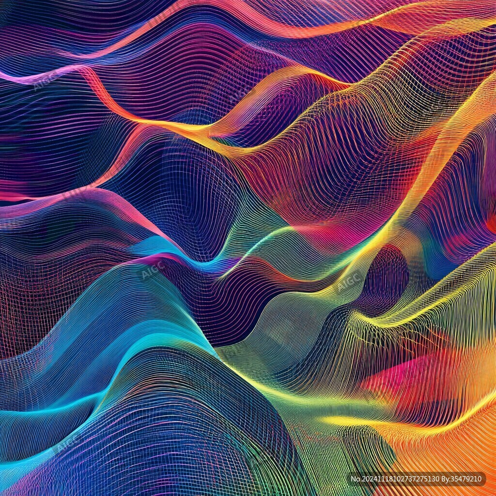 幻彩流體抽象線條背景