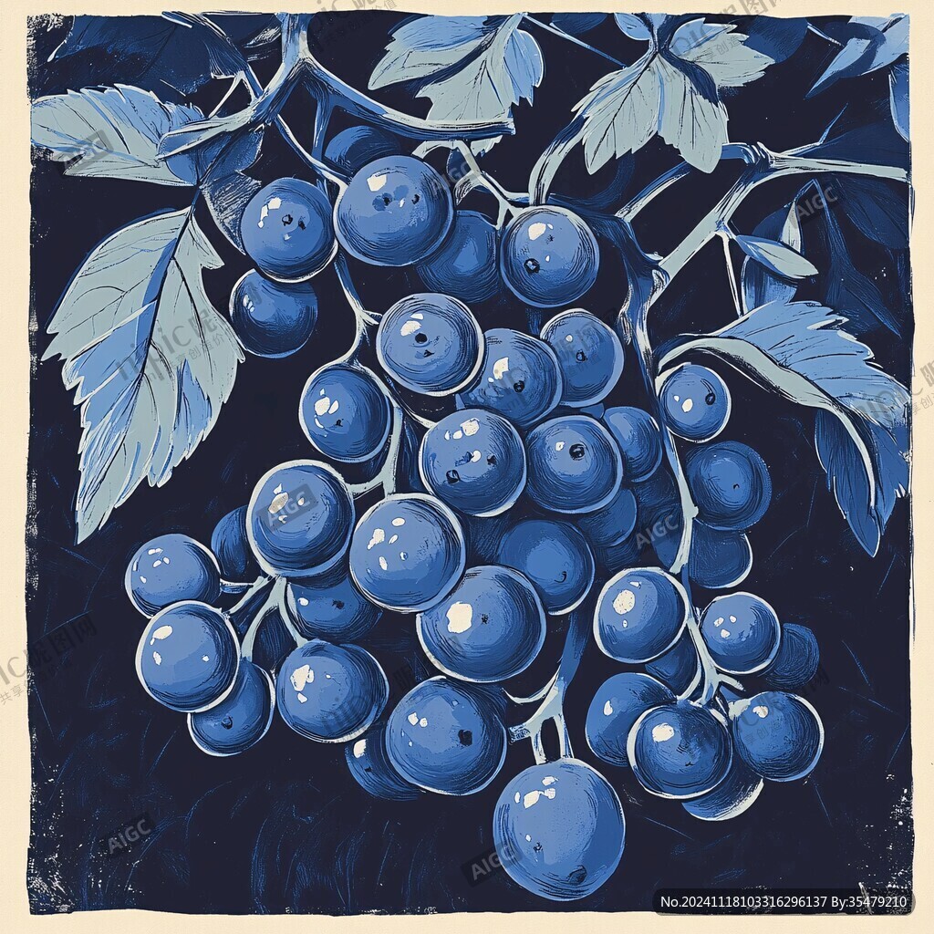 原創藍莓插畫