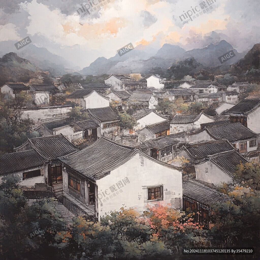 查濟古鎮(zhèn)油畫
