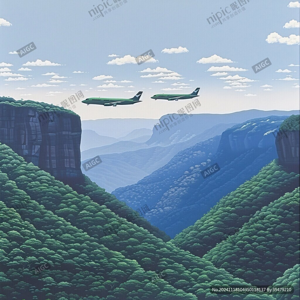 雁蕩山插畫