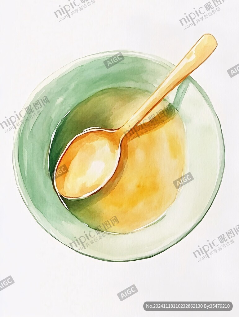 豆汁焦圈兒水彩