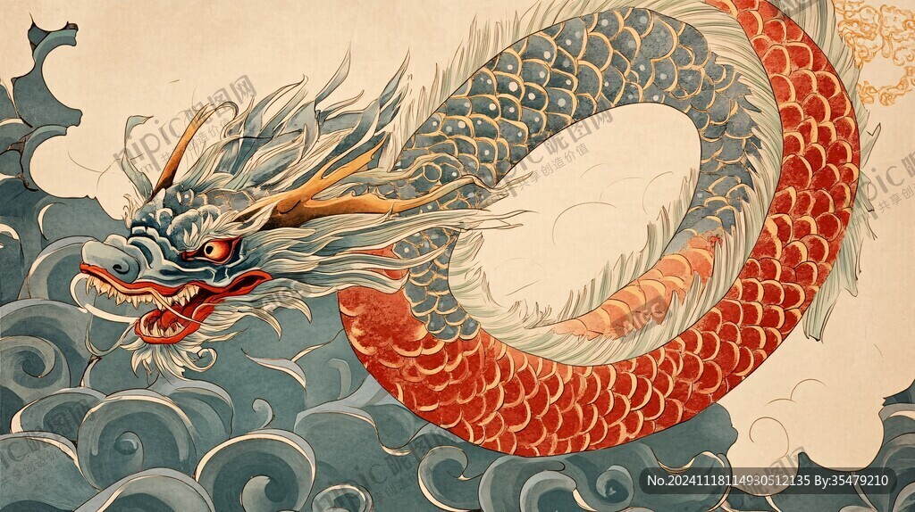 龍年包裝插畫