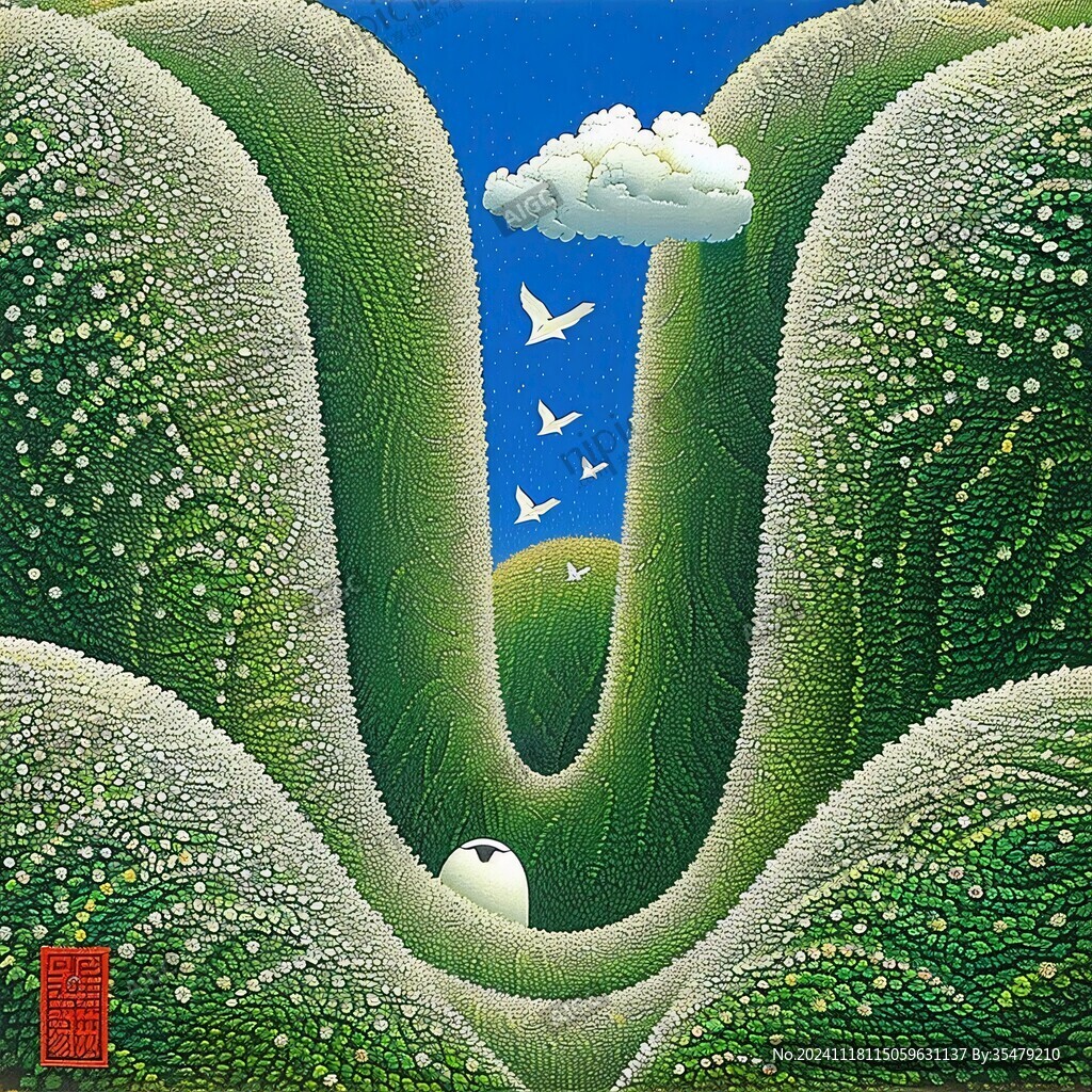 點(diǎn)陣山水畫