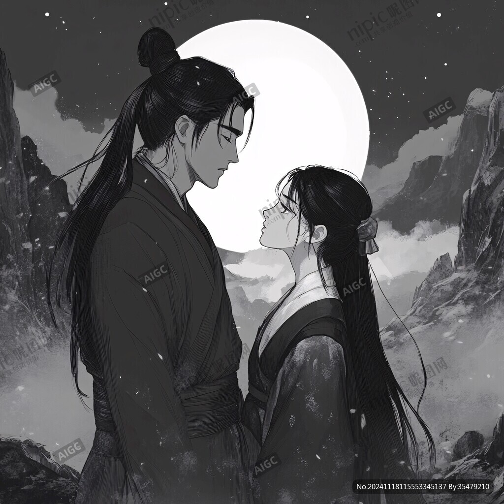 古風(fēng)情侶插畫