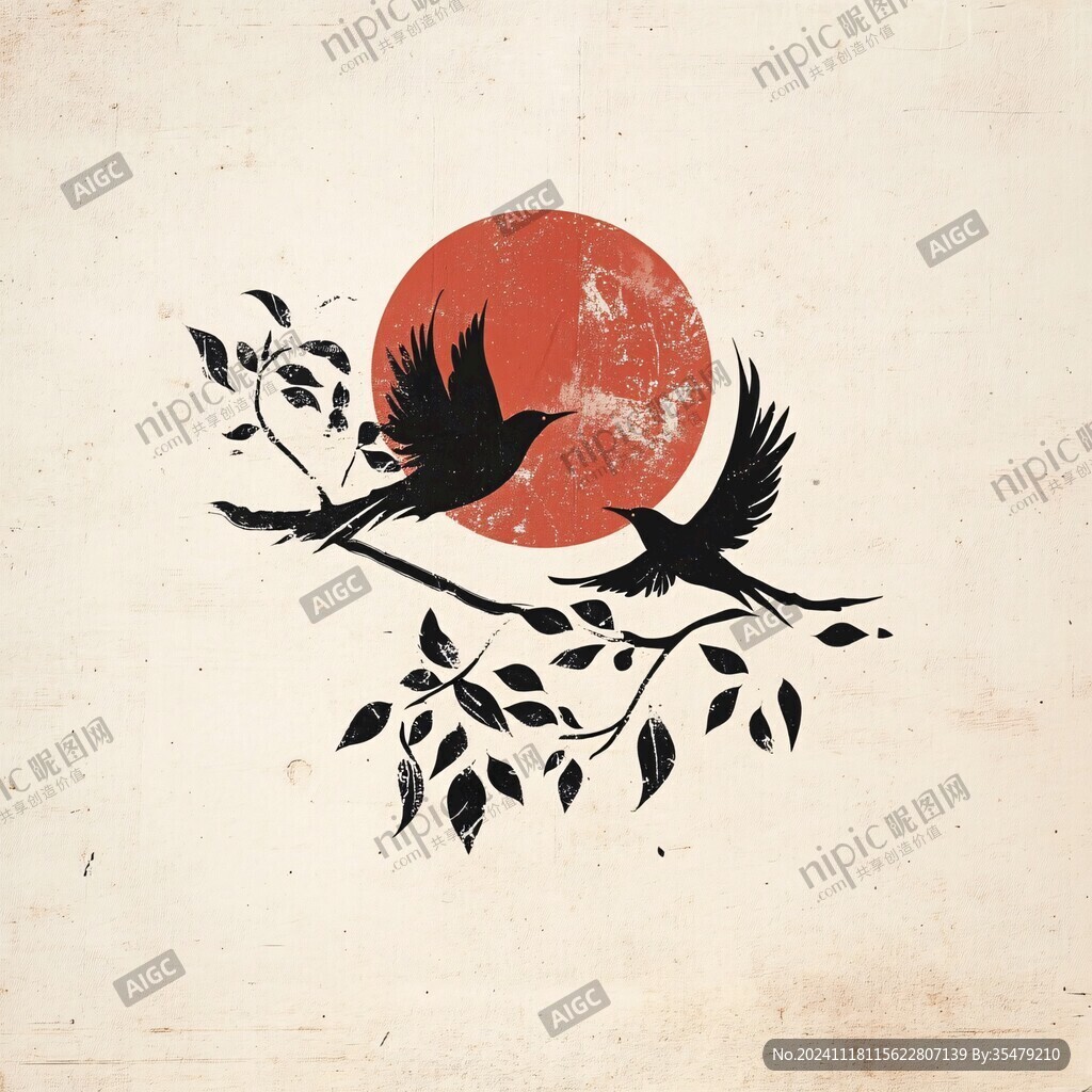日喜鵲插畫