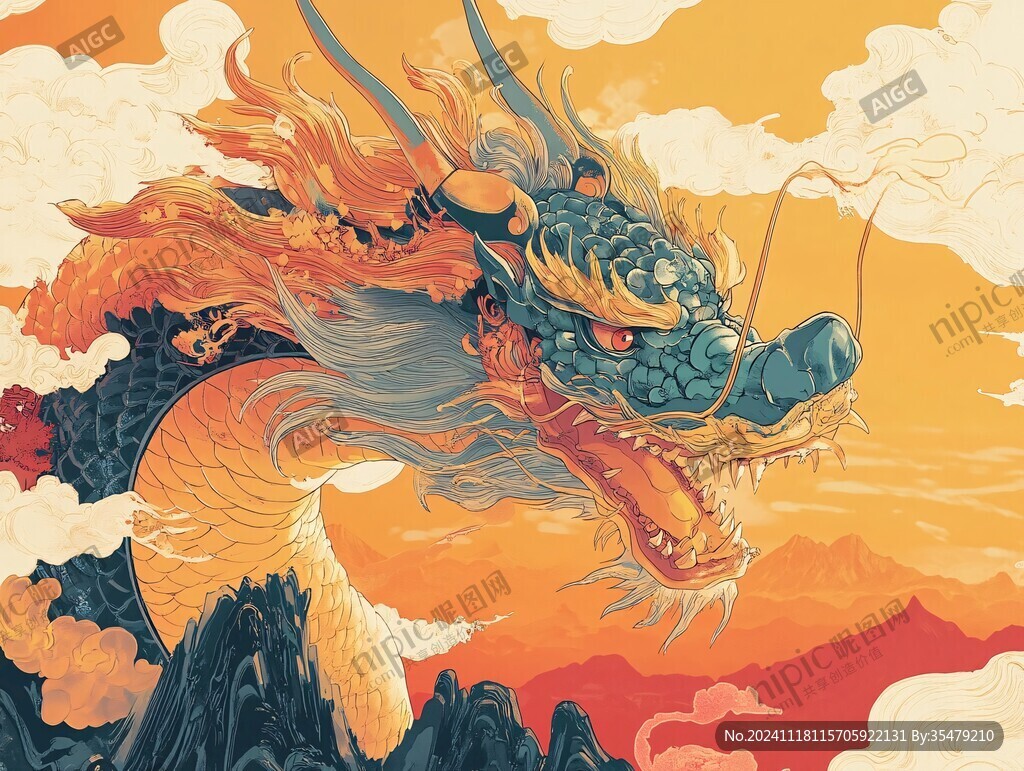龍年包裝插畫