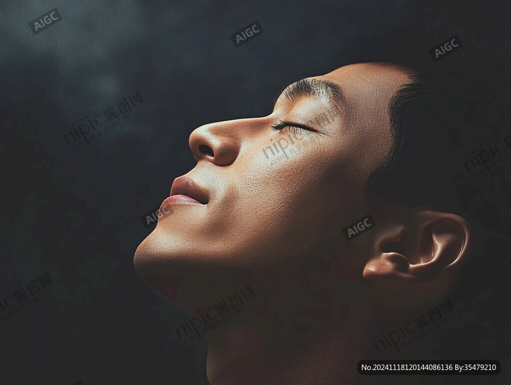 男人側臉特寫