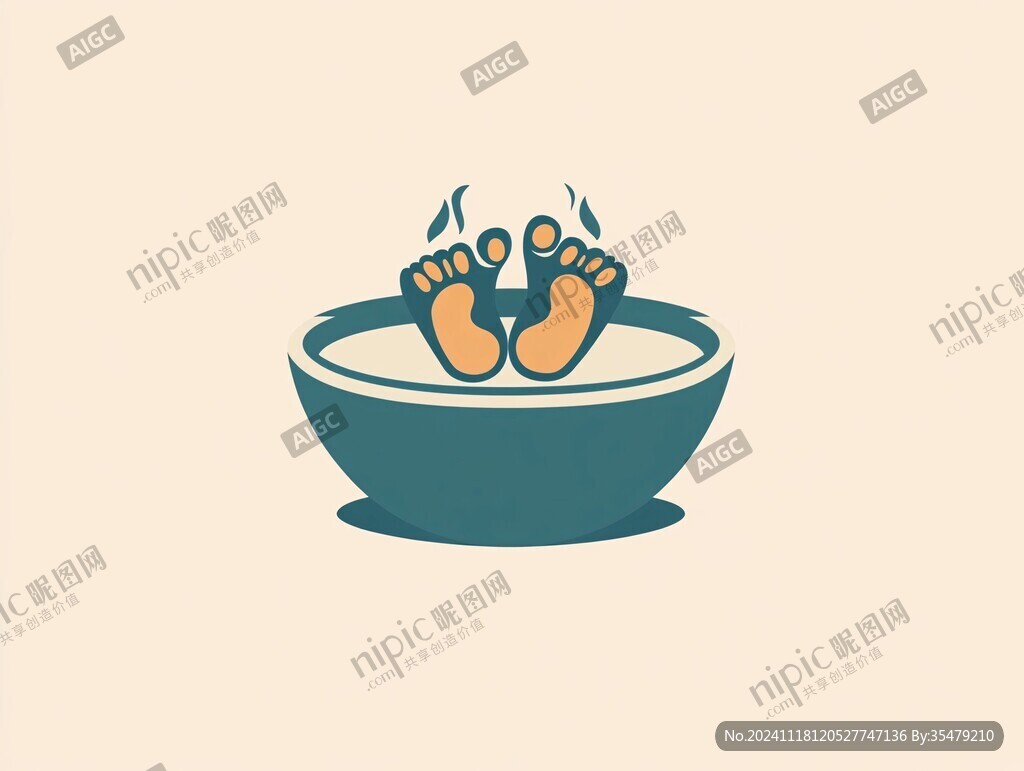 泡腳插畫