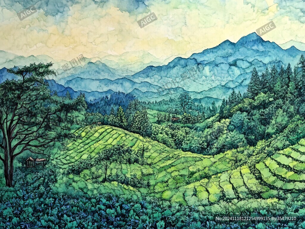 茶山油畫