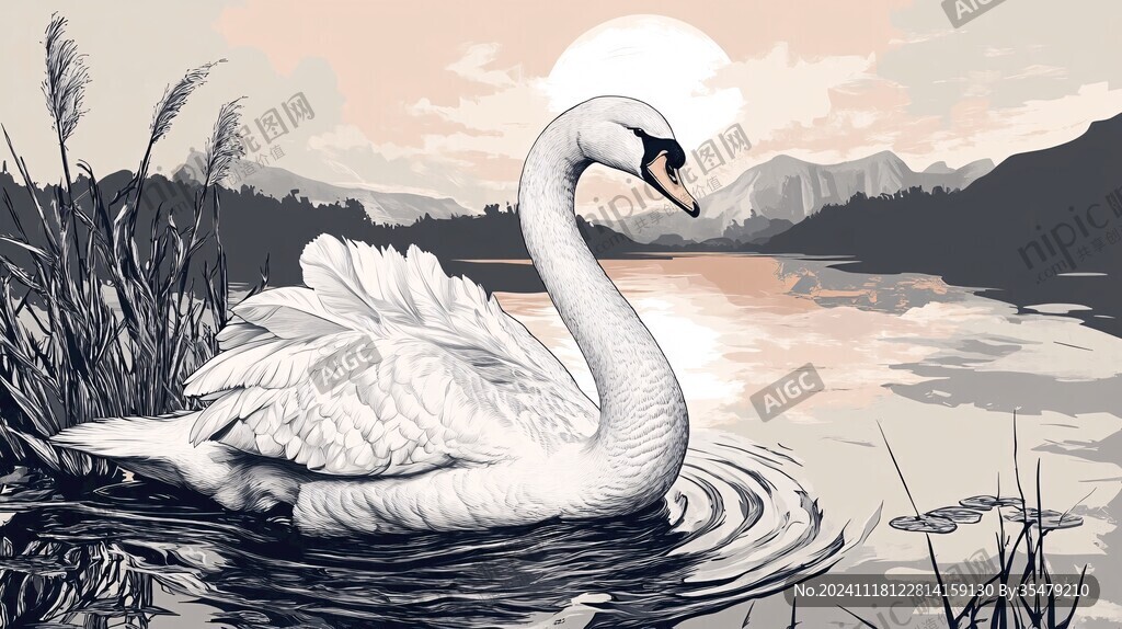 天鵝湖插畫