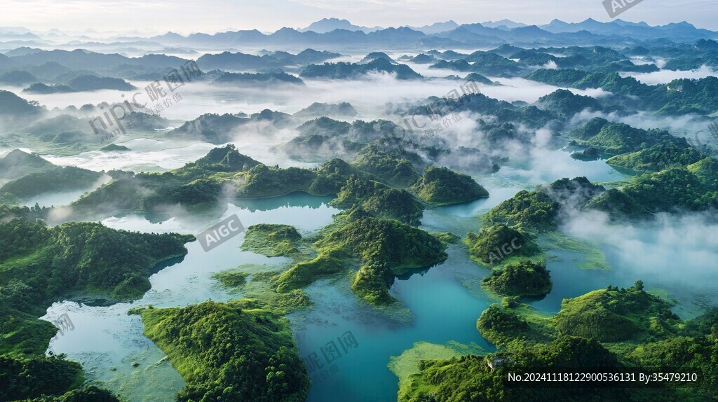 航拍鴛鴦湖