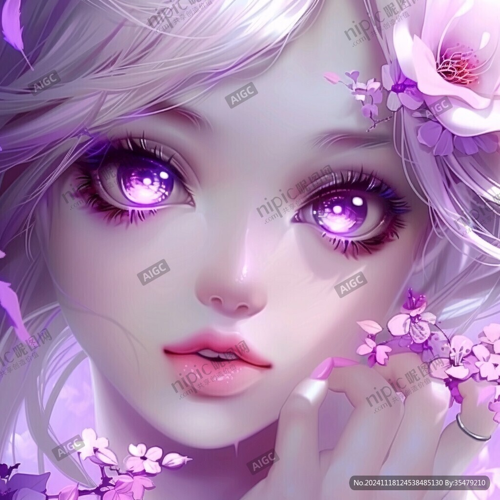 紫色眼睛畫