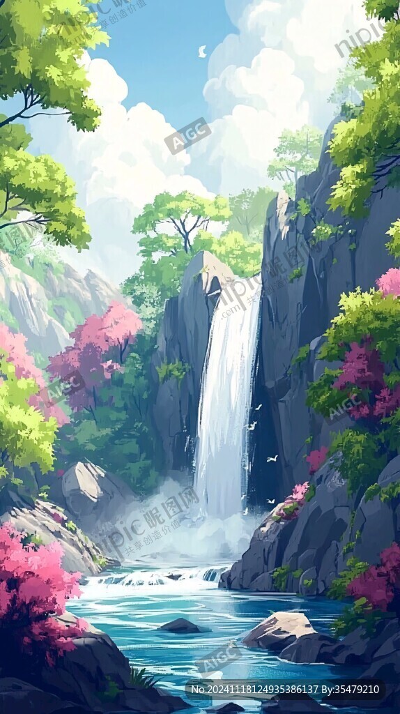 風景場景插畫