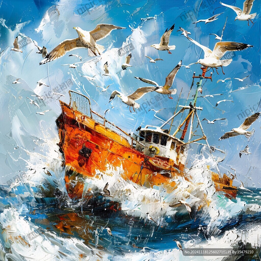 漁船海鷗