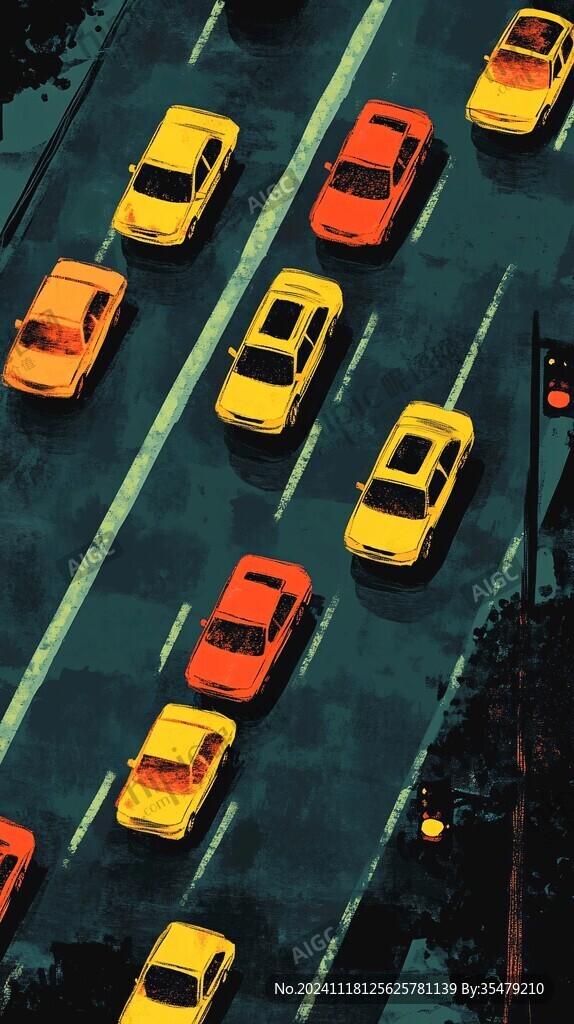出租車插畫