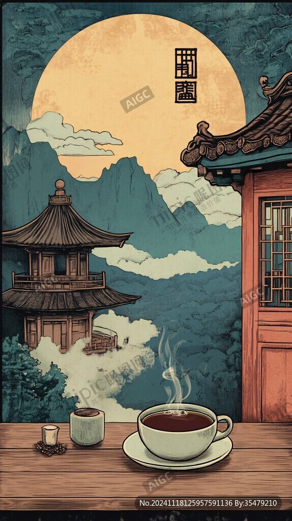 武夷巖茶插畫