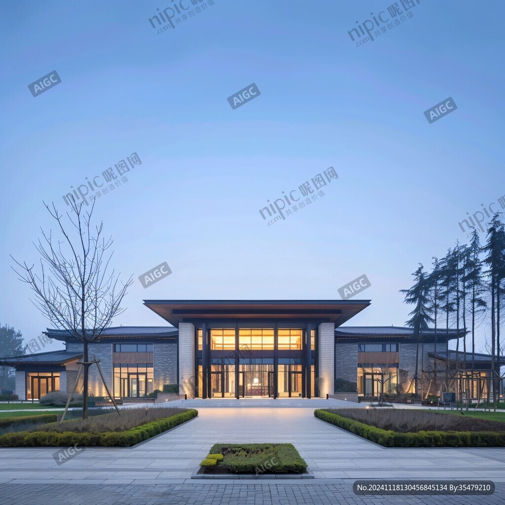現(xiàn)代中式營(yíng)銷中心建筑