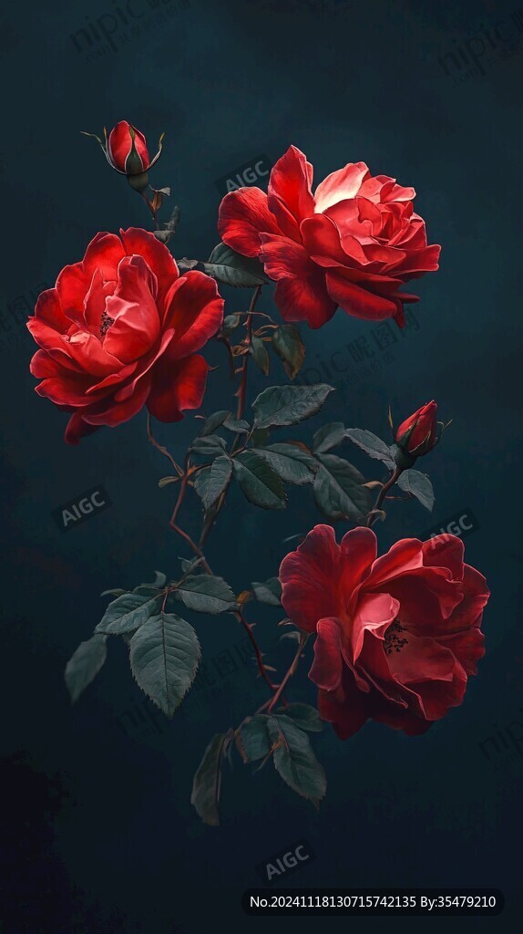 一支玫瑰花朵盛開鮮花