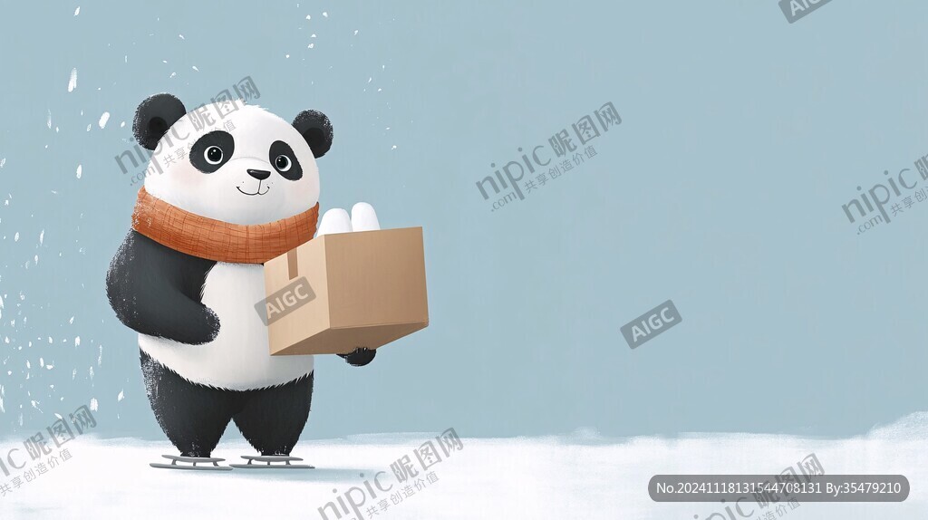 熊貓包裝插畫