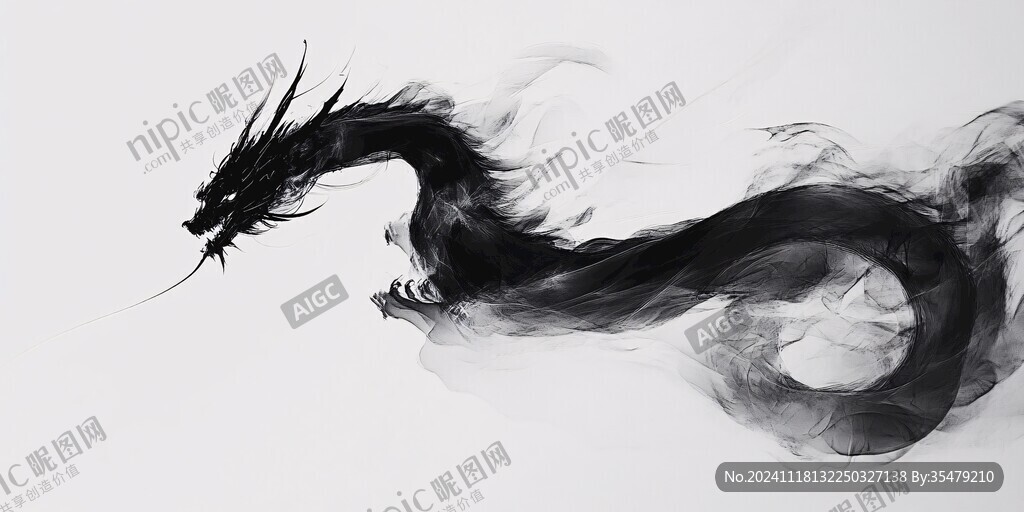 水墨龍圖