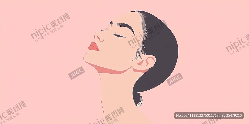美女人物側臉