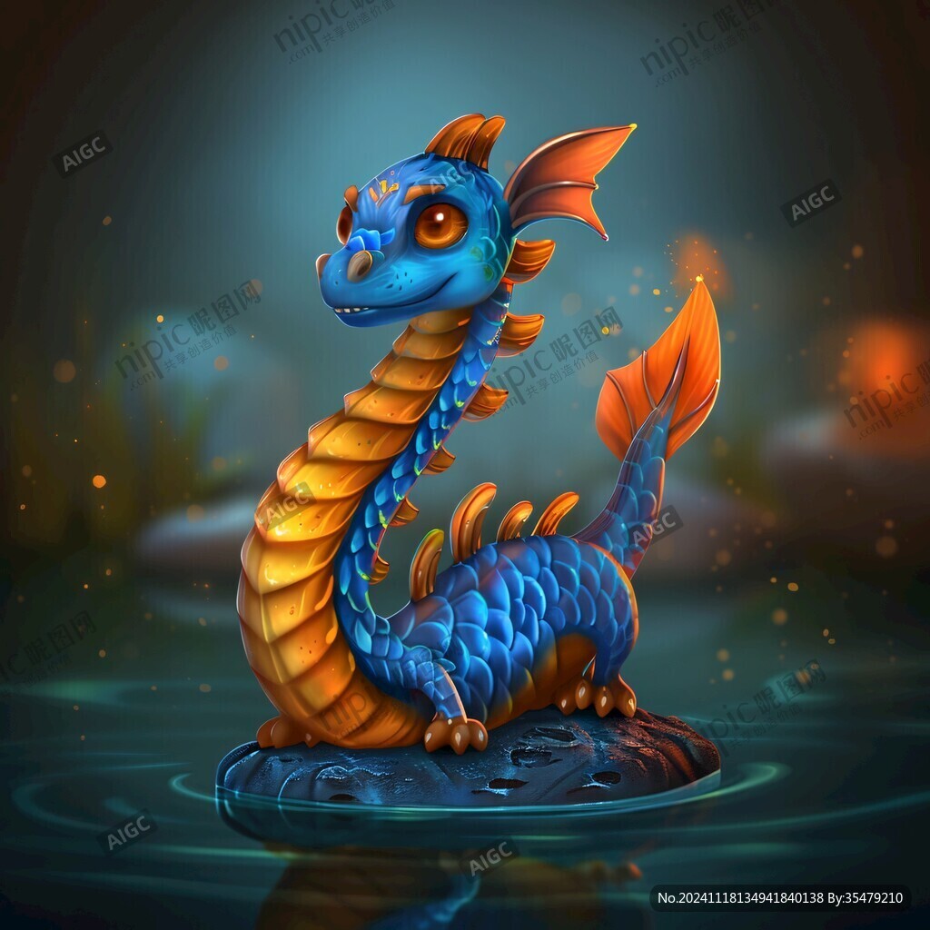 q版龍插畫