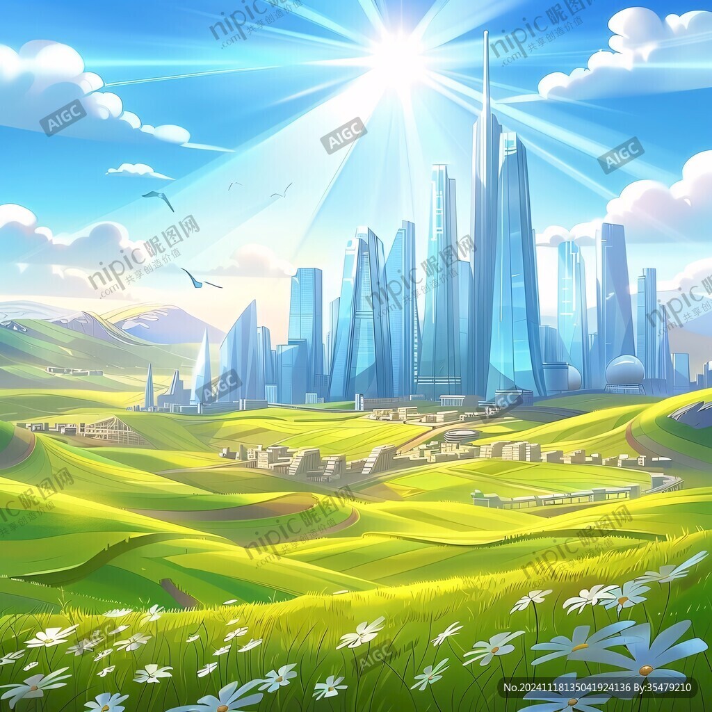陽光風(fēng)景插畫