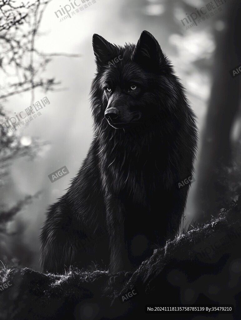 狼包裝插畫