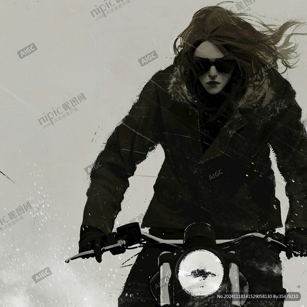 女摩托車手