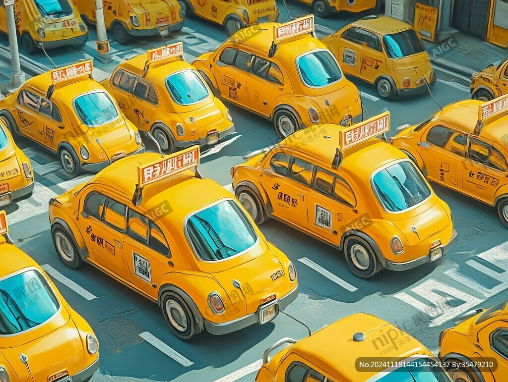 出租車插畫