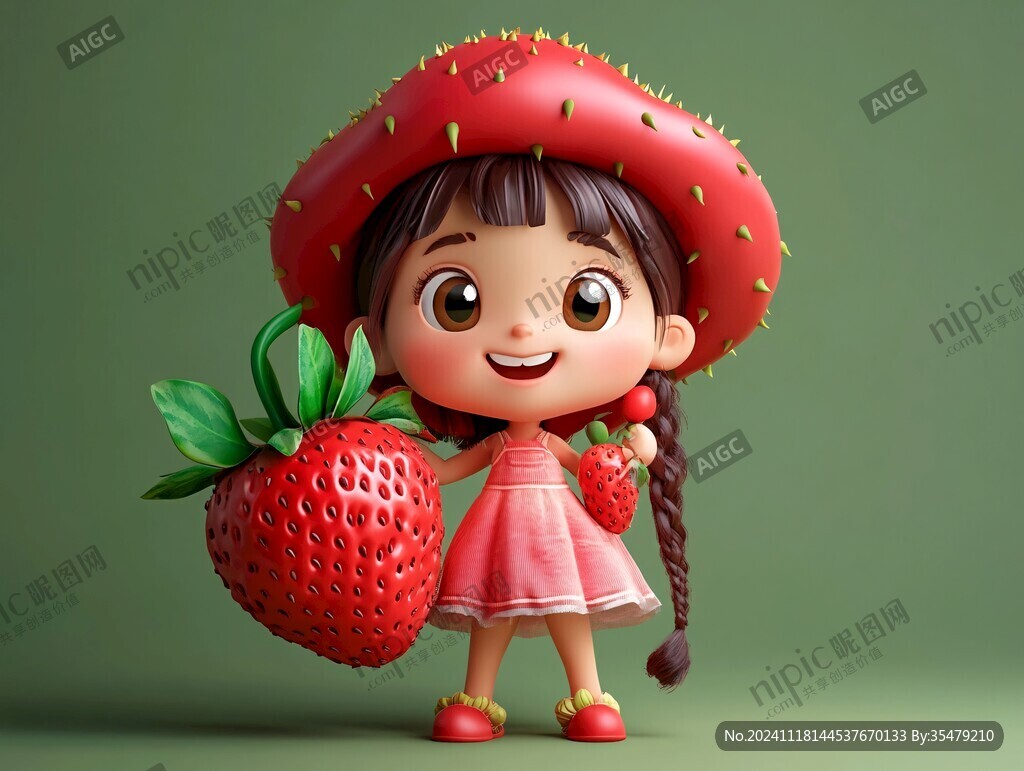 原創草莓妹插畫
