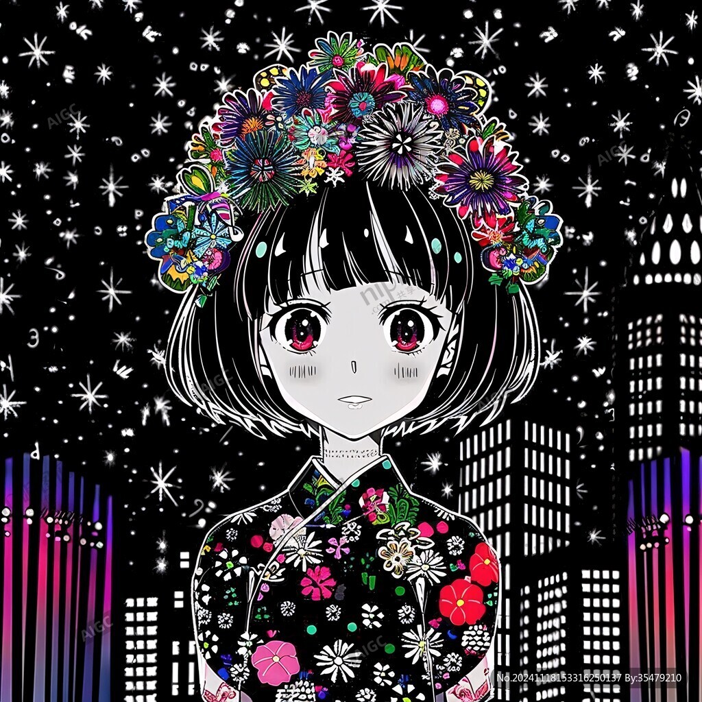 卡通日本女孩