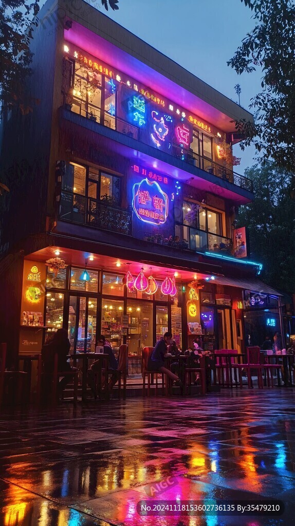 餐飲店夜景