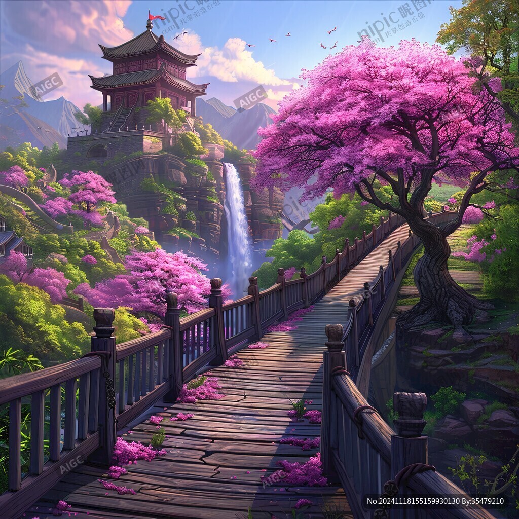 卡通古風場景