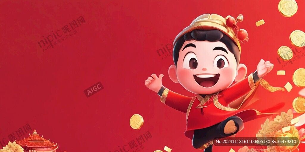 恭喜發(fā)財(cái)福娃