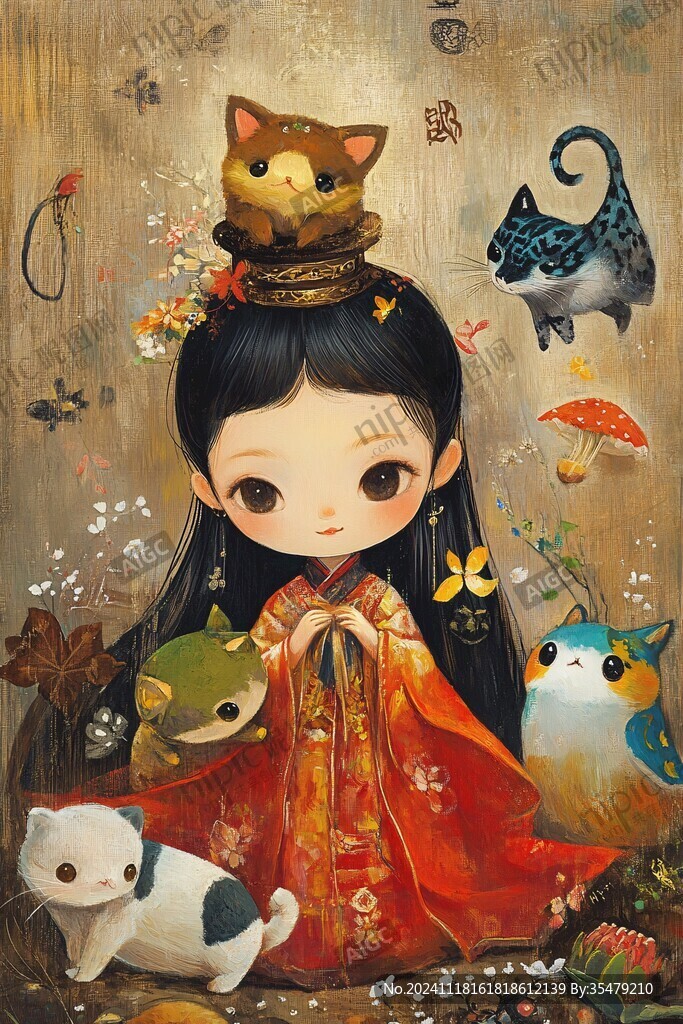 宮廷系列人物插畫