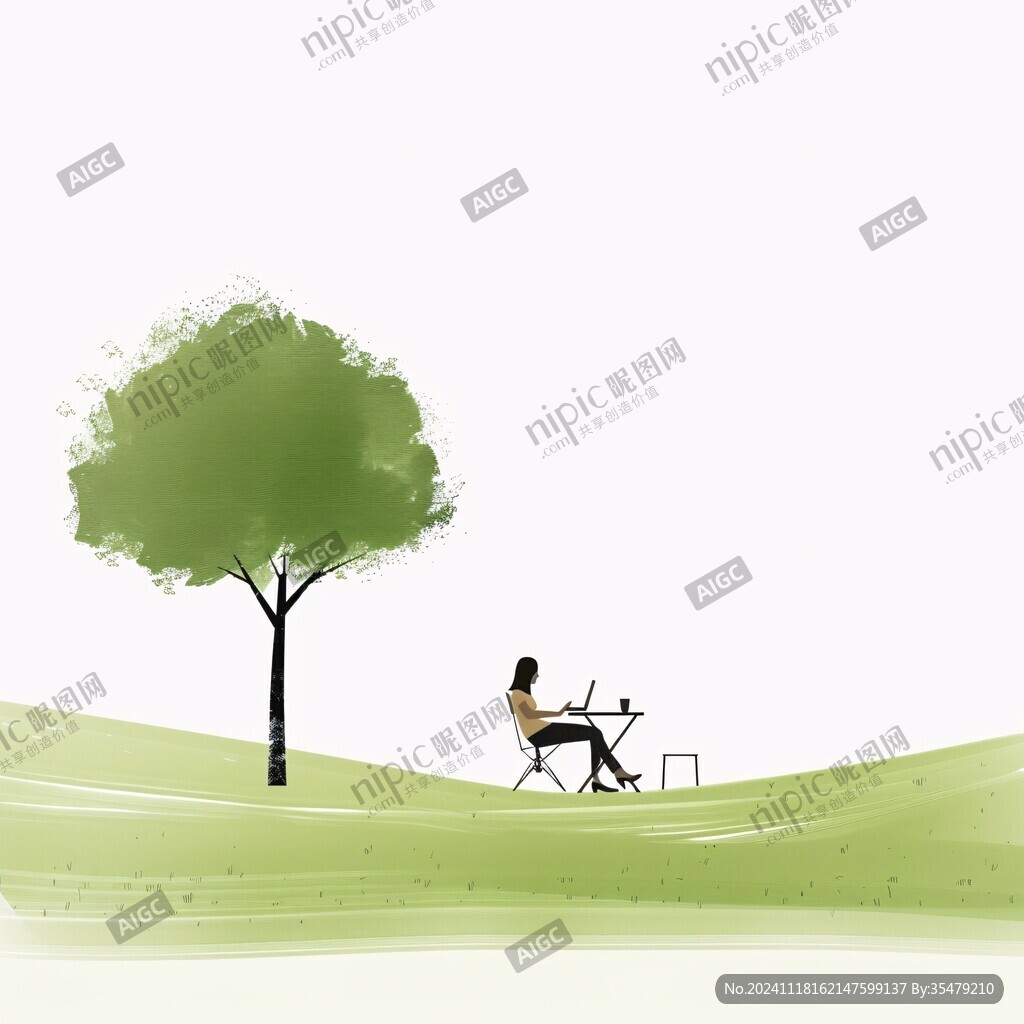 樹下閑坐的人