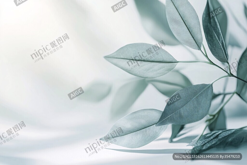 唯美枝葉背景
