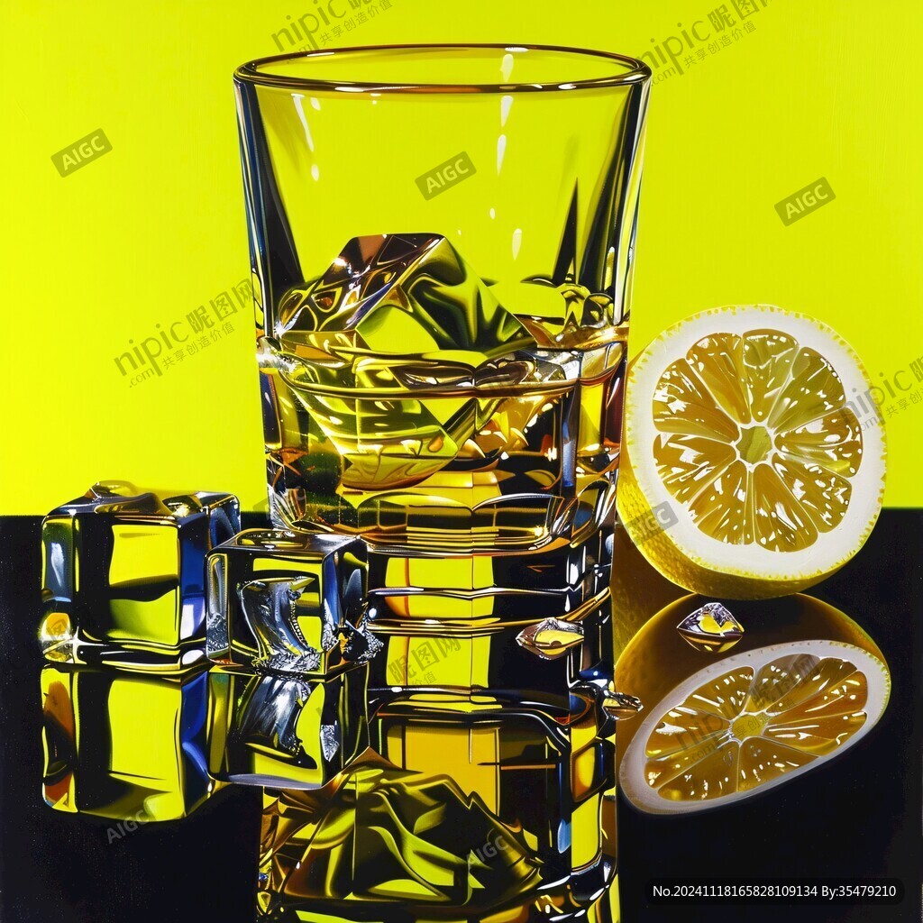 黃玻璃酒杯