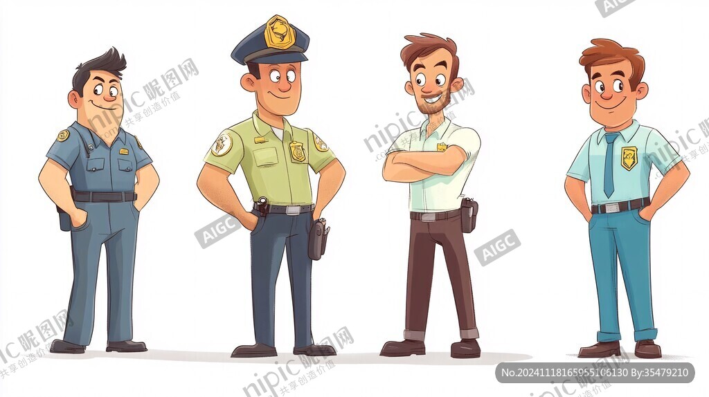 卡通工裝人物