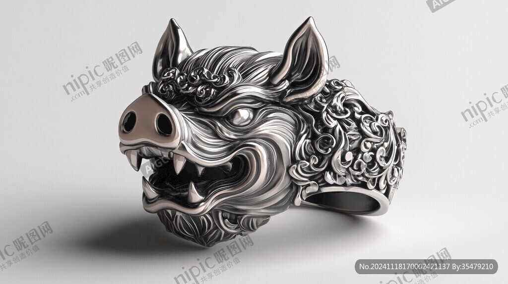 銜環獸首