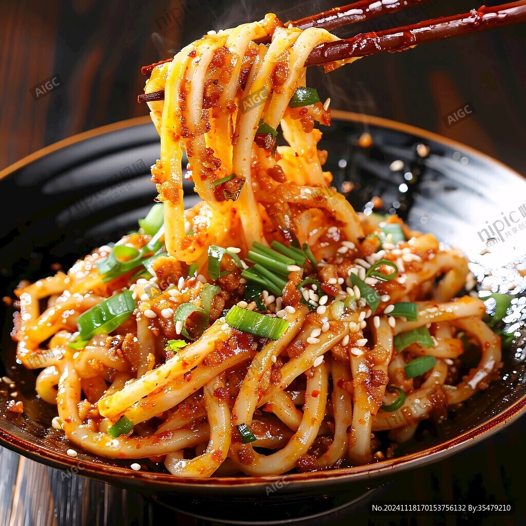 麻辣牛筋面紫米牛筋面